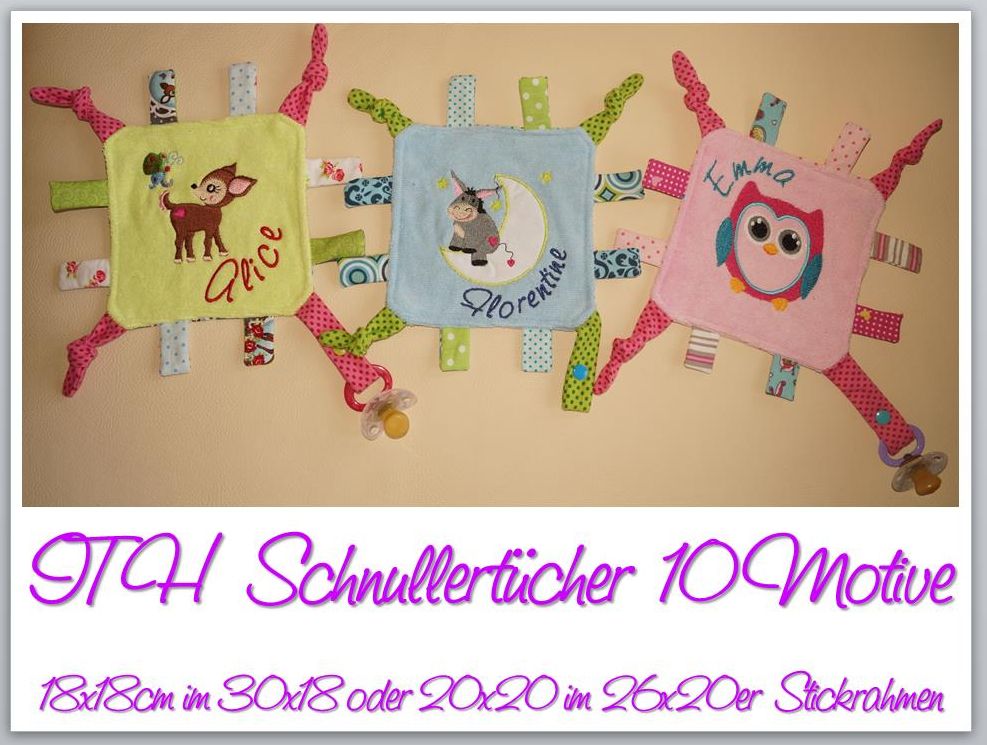 Bild 1 von ITH Schmusetücher / Schnullertücher - 10 Motive in verschiedenen Größen  / (Größe) 26x16