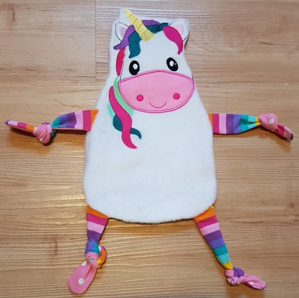 Bild 1 von ITH Einhorn Schmusetuch Schnuffeltuch Schnullertuch  26x16 oder 30x18cm  / (Größe) 30x18