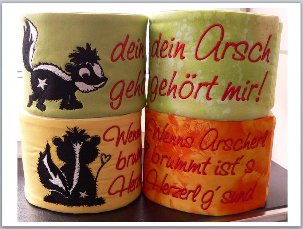 Bild 1 von ITH Klopapier Manschetten Klorollen Stinktiere  / (Größe und Design) 30x18 Stinktiere