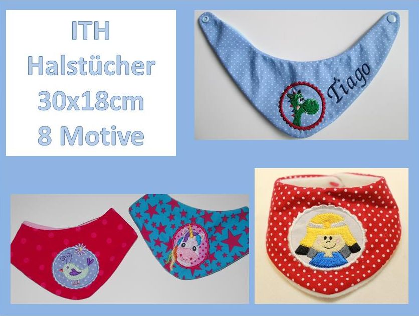 Bild 1 von ITH Halstücher 30x18cm für Babys oder 26x16cm für Puppen, Mini-Hunde und mehr...