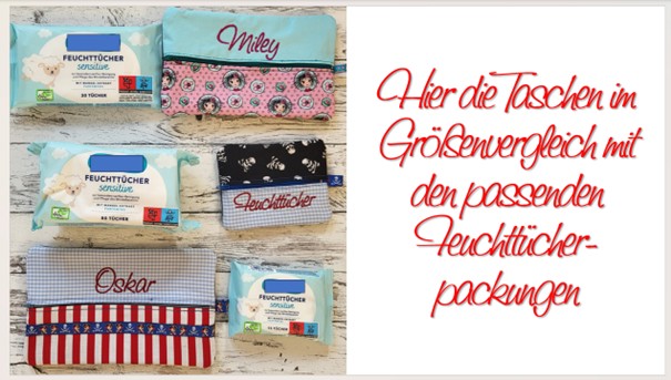 Bild 1 von ITH Feuchttüchertaschen 18x13 , 26x16 oder 30x18cm  - je 16 Dateien!