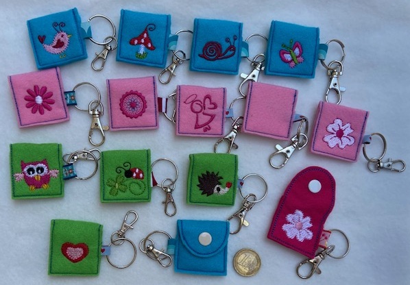 Bild 1 von ITH Chiptaschen 10x10 FILZ / LEDER etc. rund oder eckig  / (Form) eckig