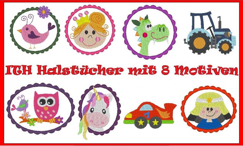 Bild 1 von ITH Halstücher 30x18cm für Babys oder 26x16cm für Puppen, Mini-Hunde und mehr...