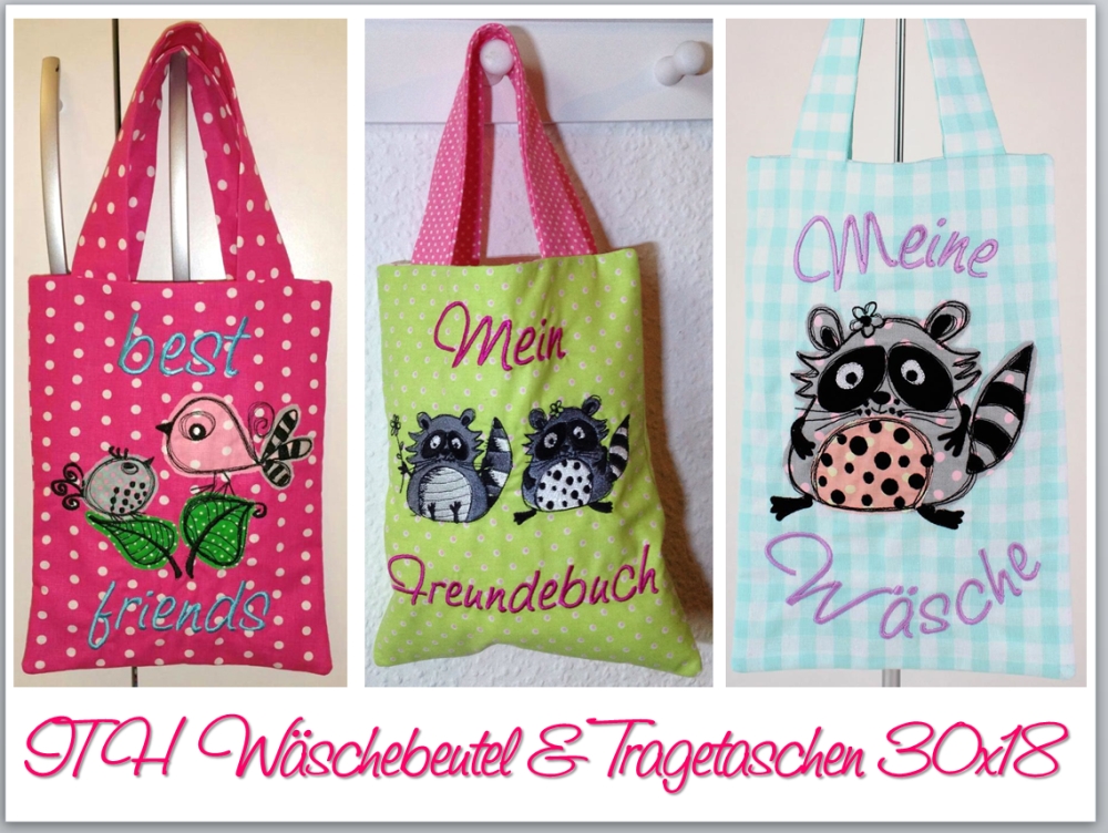 Bild 1 von ITH Beutel, Wäschebeutel o.ä. 30x18 oder 30x20cm - 10 Motive von Janeas World  / (Größe) 30x18