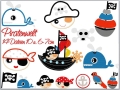 Piratenwelt - 14 Stickdateien 10 und 6-7cm