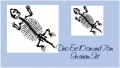 Dino Exe Skelett 10 und 7cm 2 Stickdateien in einem 