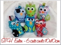Bild 1 von ITH Eulen  - 6 cute owls - 6 Eulen in verschiedenen Größen  / (Größe) 10x10