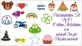 Puschen Set Nr. 10 - 16 kleine Stickdateien bis ca. 7cm