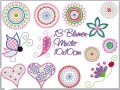 Blumenmuster - 13 Stickdateien für den 10x10cm Stickrahmen