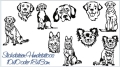 Hundetattoos Set Nr. 1 - 10x10 oder 18x13cm
