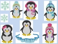 Bild 1 von Set Pinguine Winterzauber 10cm Füllstich oder 18x13cm Applikationen  / (Größe  ) 10x10cm Füllstich