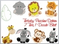 Bild 2 von Tierbabies für Puschen und 10x10cm - 3 verschiedene Sets! Tierbabys  / (Größe) Puschen ganz