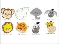 Bild 2 von Tierbabies für Puschen und 10x10cm - 3 verschiedene Sets! Tierbabys  / (Größe) Puschen Köpfe