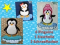 Bild 4 von Set Pinguine Winterzauber 10cm Füllstich oder 18x13cm Applikationen  / (Größe  ) 18x13cm Applikationen