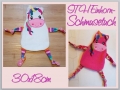 Bild 1 von ITH Einhorn Schmusetuch Schnuffeltuch Schnullertuch  26x16 oder 30x18cm  / (Größe) 30x18